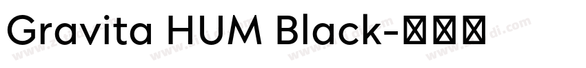 Gravita HUM Black字体转换